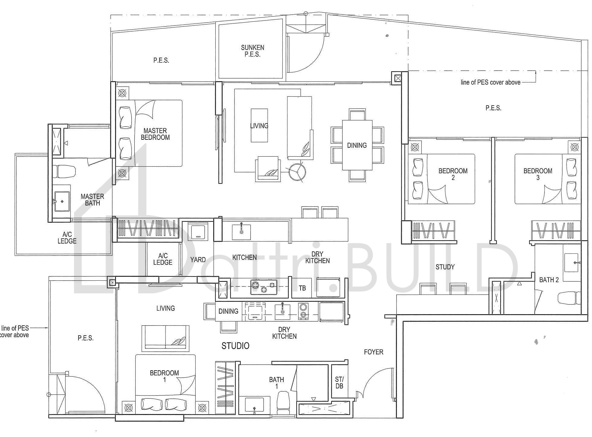 RIVER ISLES, 3 Bedroom, Type DS3 (DK)P RIVER ISLES, 3 Bedroom, Type DS3 (DK)P