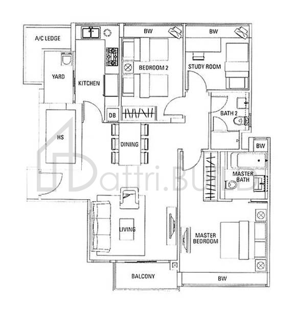 Waterford Residence 2 Bedroom Type B2